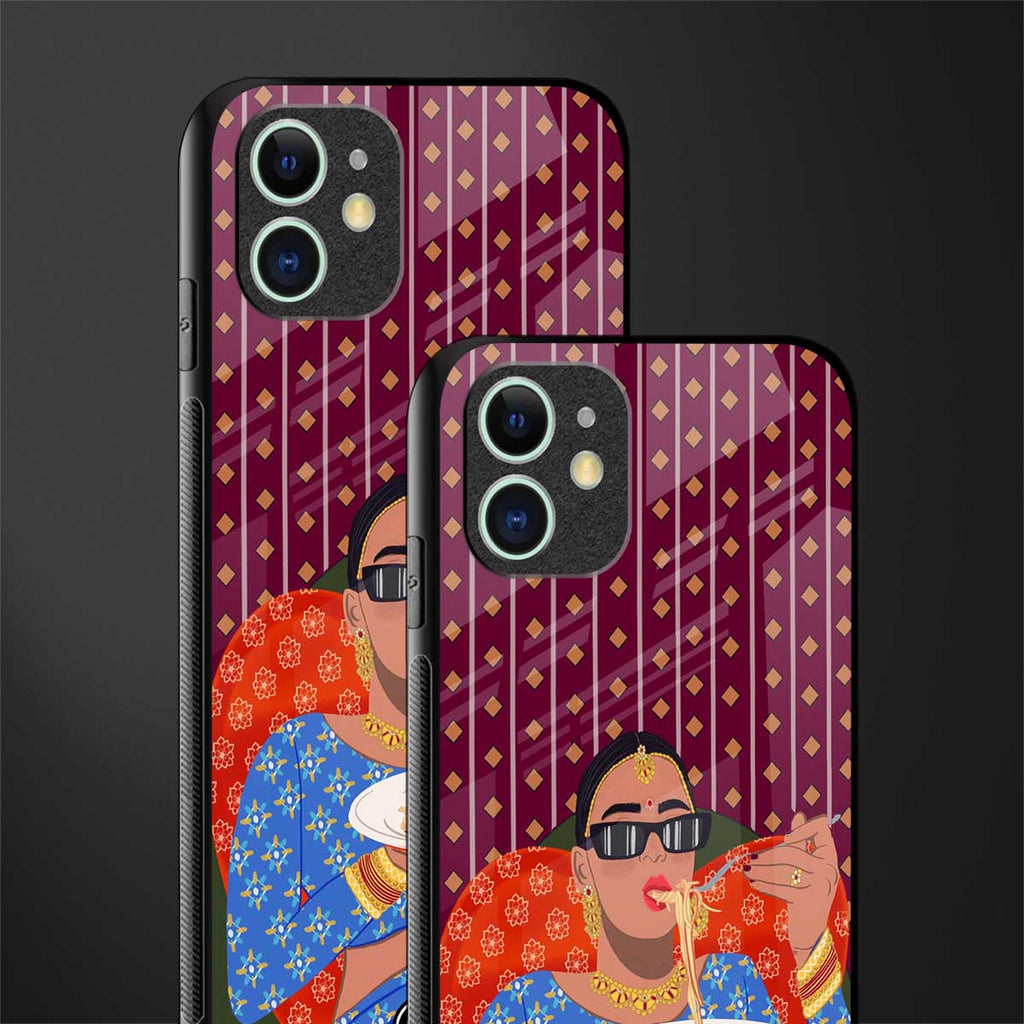 foodie queen glass case for iphone 12 mini image-2