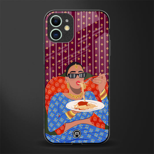 foodie queen glass case for iphone 11 image