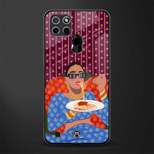 foodie queen glass case for realme c21 image