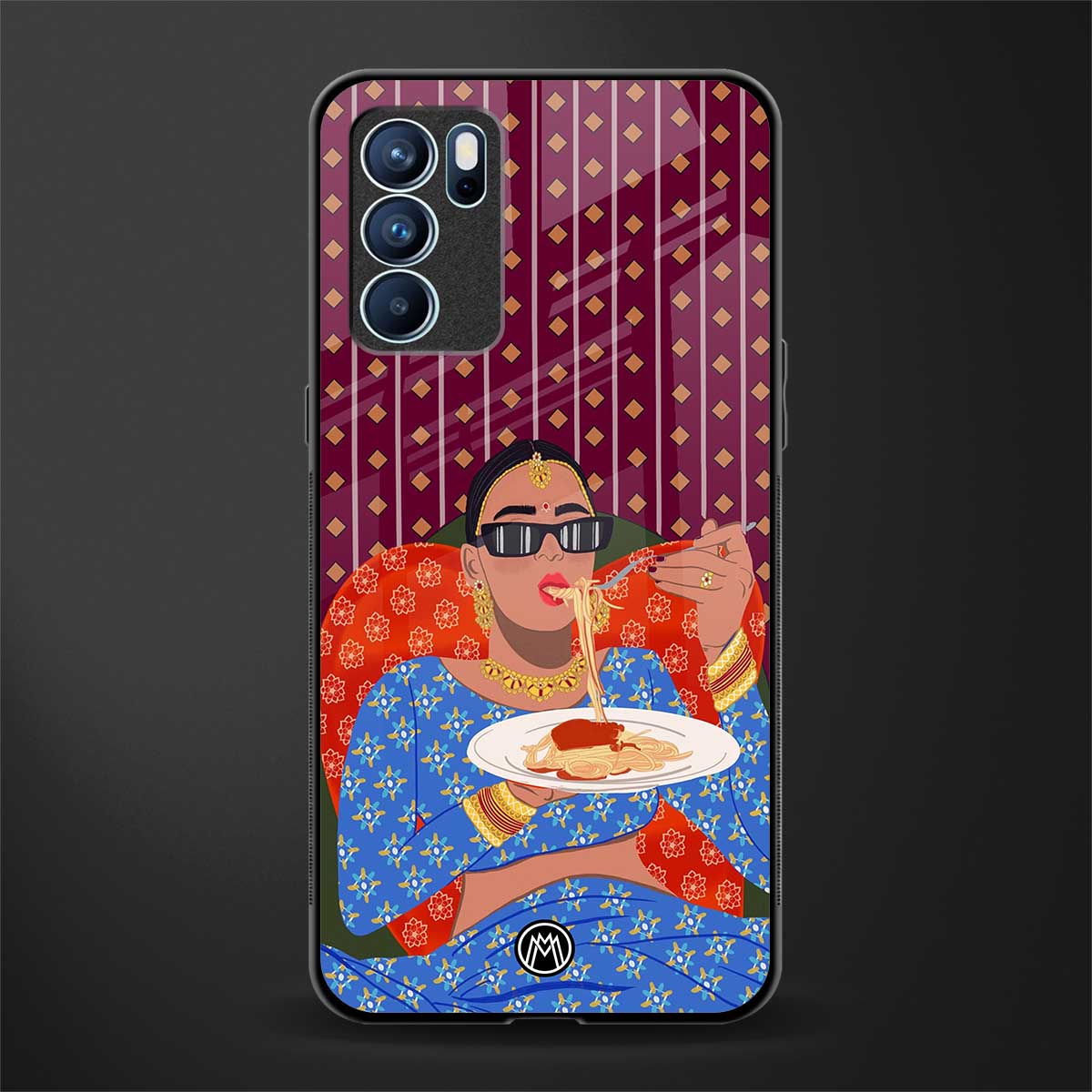 foodie queen glass case for oppo reno6 pro 5g image