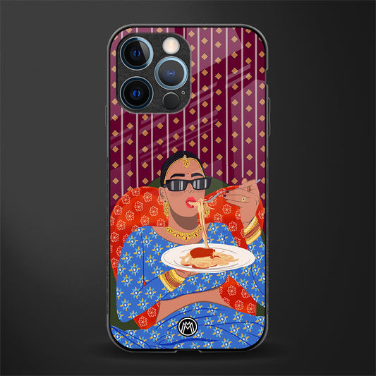 foodie queen glass case for iphone 12 pro image