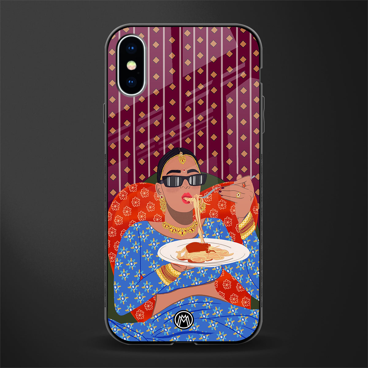 foodie queen glass case for iphone xs image