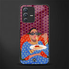 foodie queen glass case for vivo v23 5g image