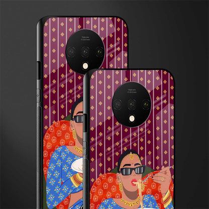 foodie queen glass case for oneplus 7t image-2