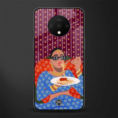 foodie queen glass case for oneplus 7t image