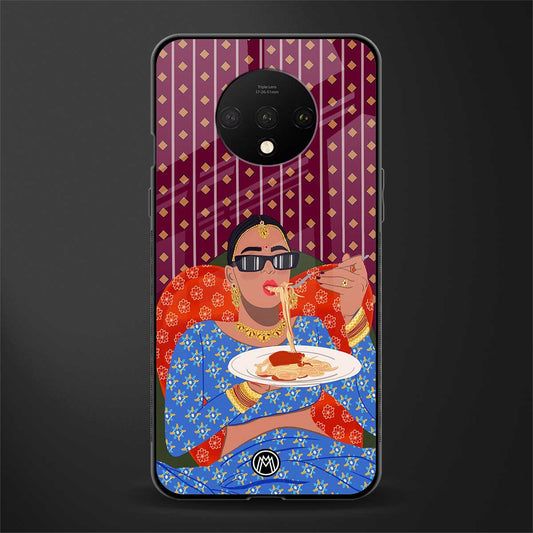 foodie queen glass case for oneplus 7t image