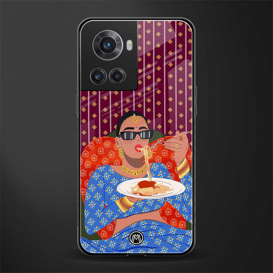 foodie queen back phone cover | glass case for oneplus 10r 5g