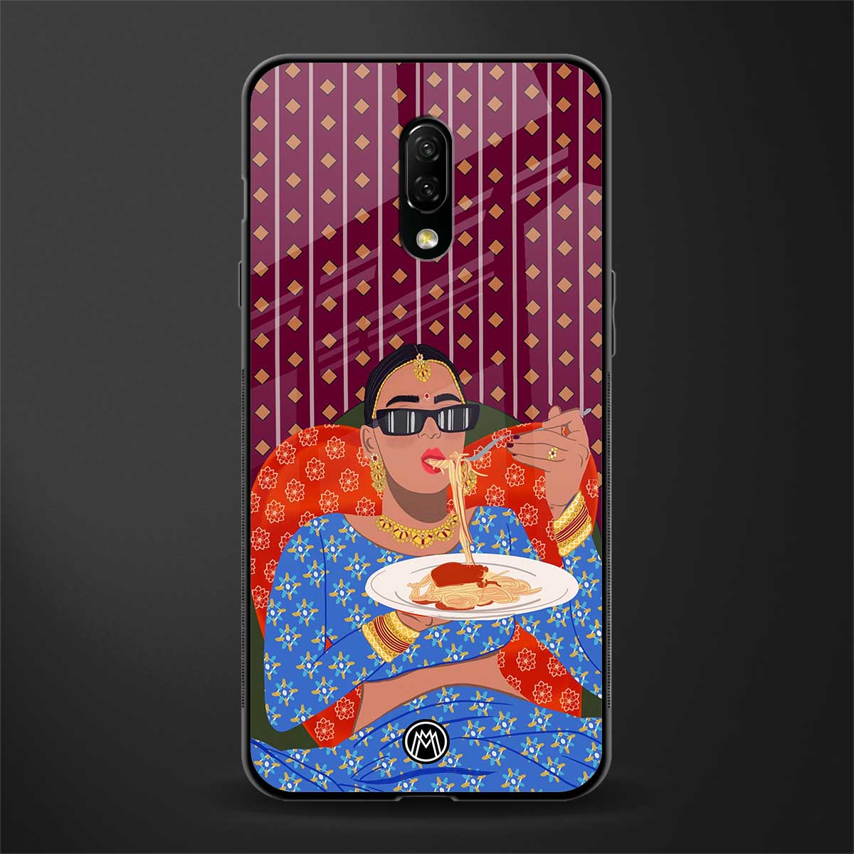 foodie queen glass case for oneplus 7 image