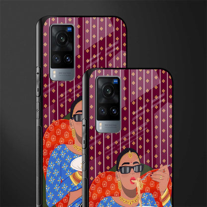 foodie queen glass case for vivo x60 image-2