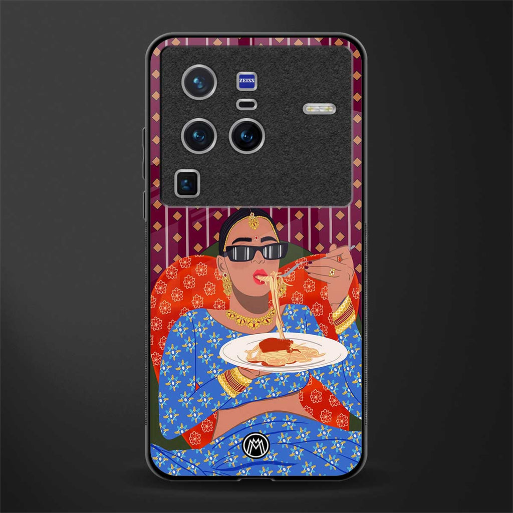 foodie queen glass case for vivo x80 pro 5g image