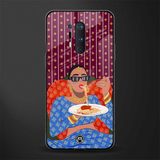 foodie queen glass case for oneplus 8 pro image
