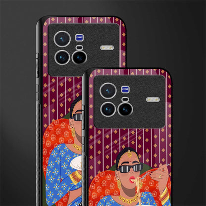 foodie queen glass case for vivo x80 image-2