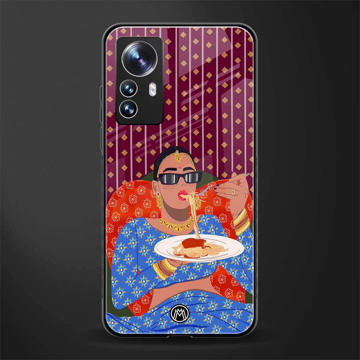 foodie queen back phone cover | glass case for xiaomi 12 pro