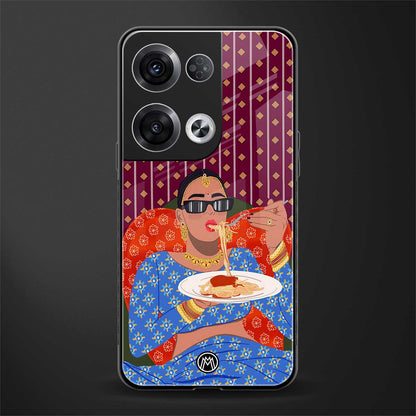 foodie queen back phone cover | glass case for oppo reno 8