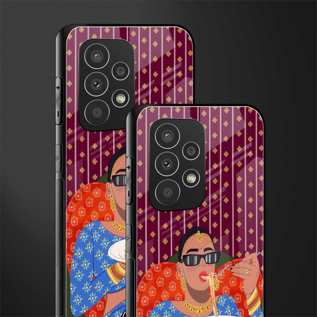 foodie queen back phone cover | glass case for samsung galaxy a33 5g