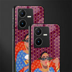 foodie queen back phone cover | glass case for vivo y22