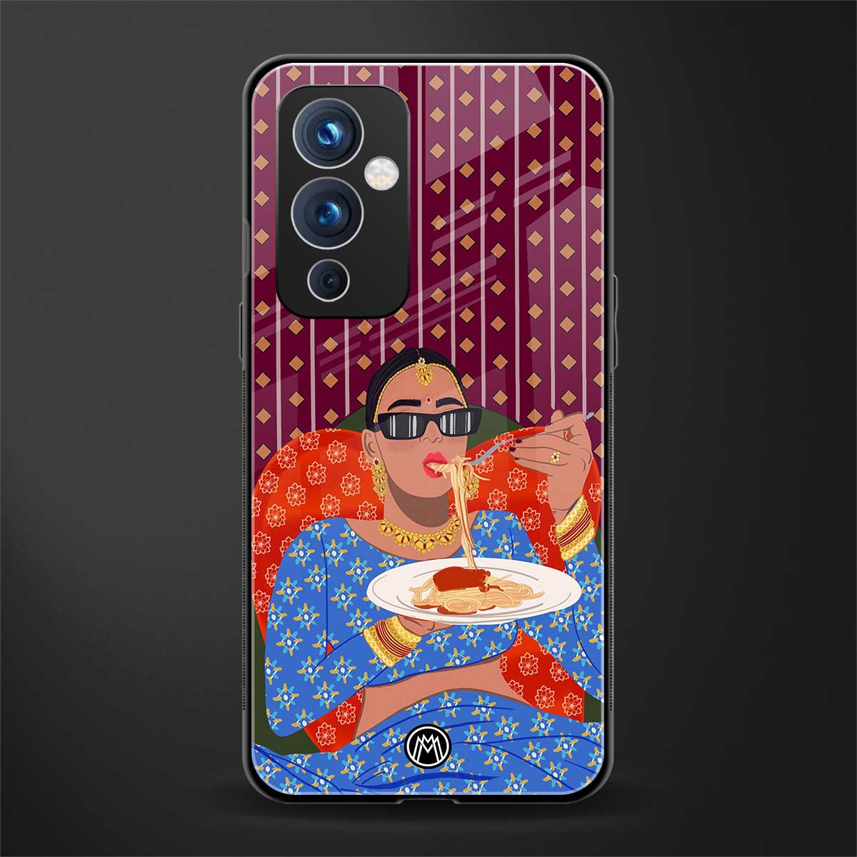 foodie queen back phone cover | glass case for oneplus 9