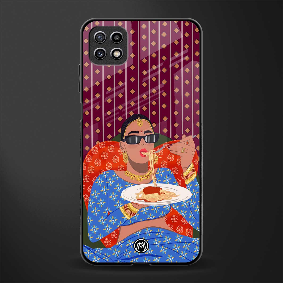 foodie queen back phone cover | glass case for samsung galaxy f42