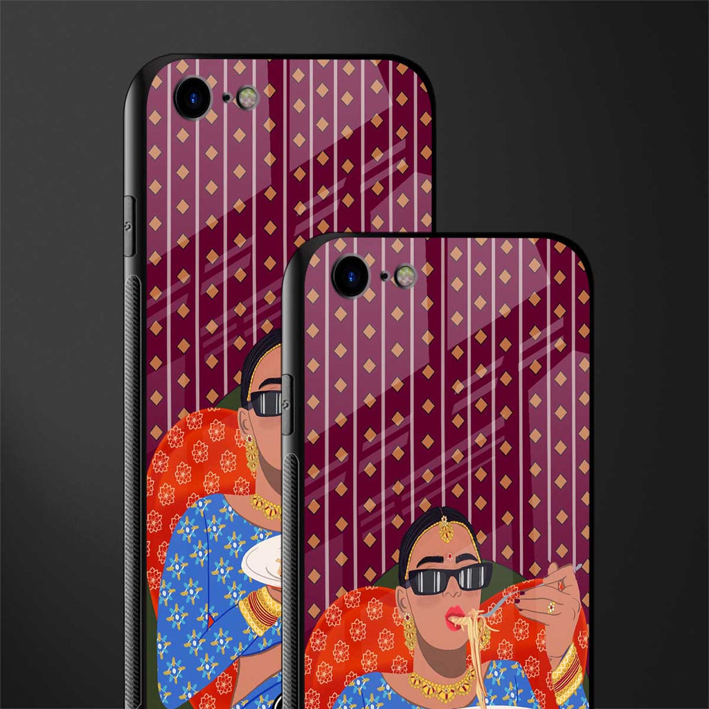 foodie queen glass case for iphone 7 image-2