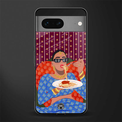 foodie queen back phone cover | glass case for google pixel 7