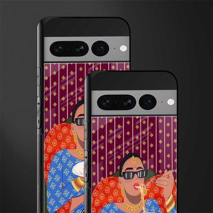 foodie queen back phone cover | glass case for google pixel 7 pro