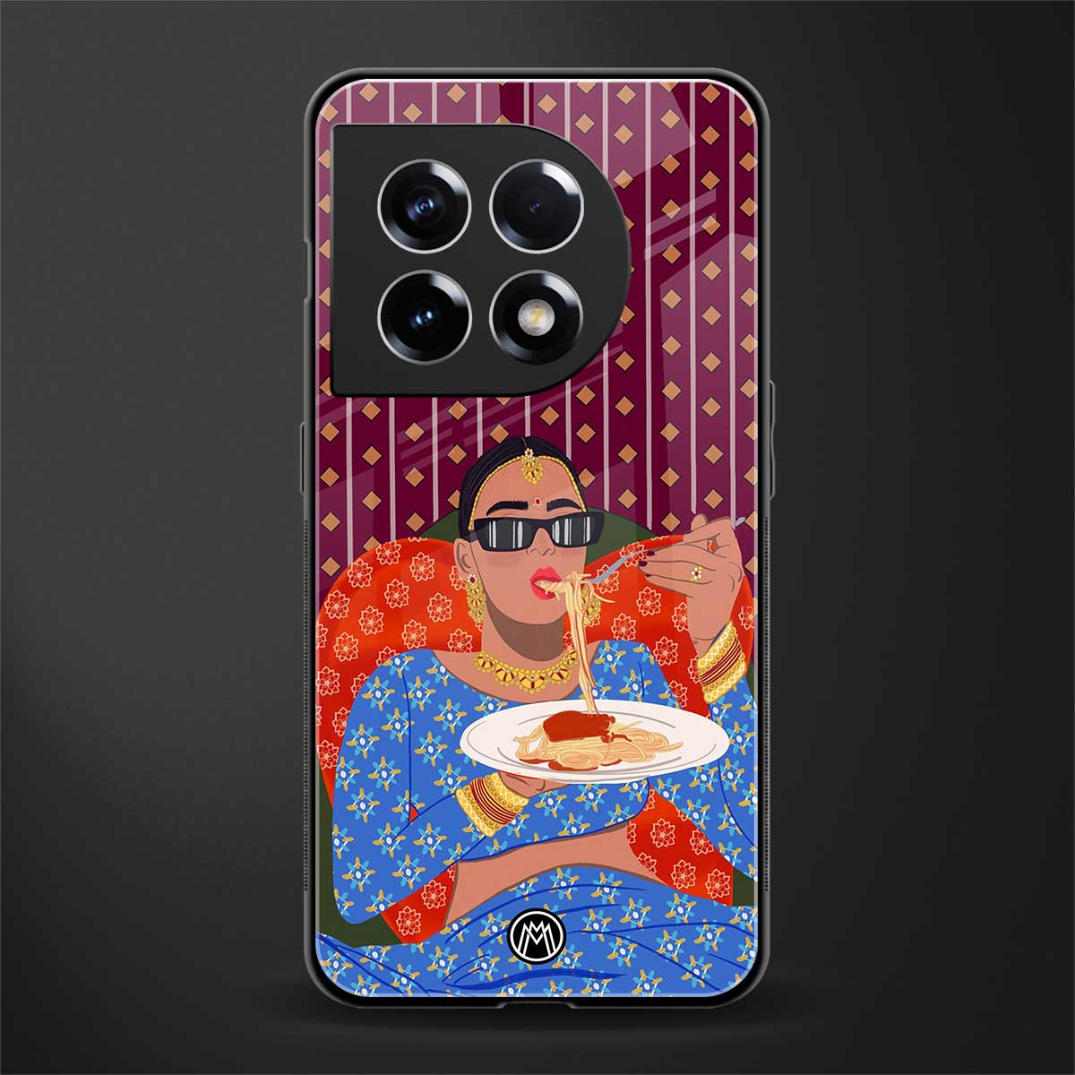 foodie queen back phone cover | glass case for oneplus 11