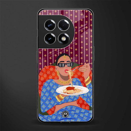 foodie queen back phone cover | glass case for oneplus 11r