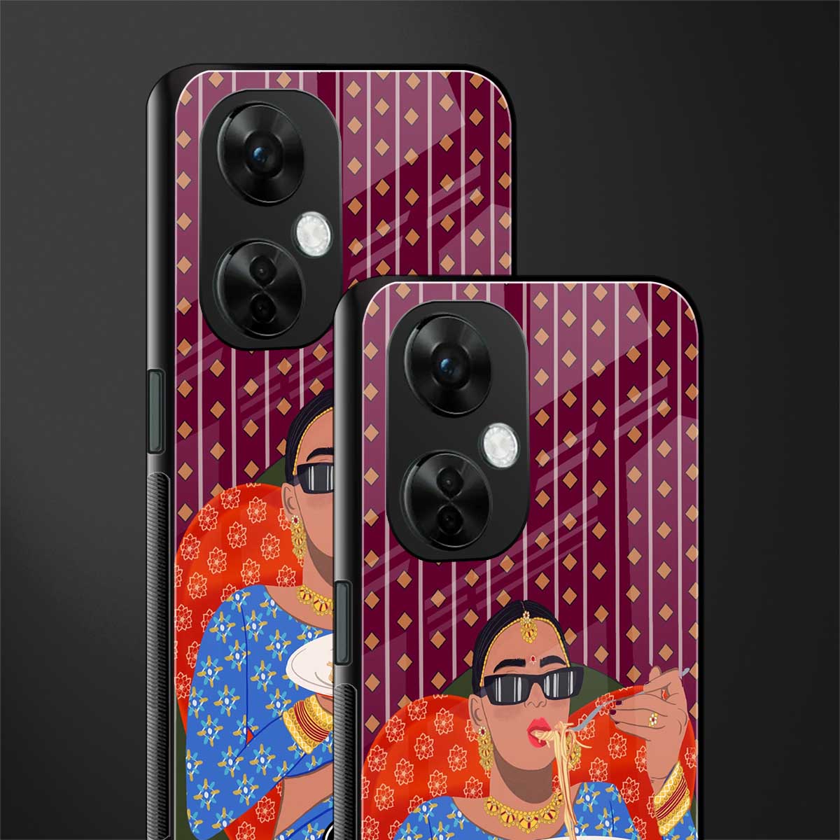 foodie queen back phone cover | glass case for oneplus nord ce 3 lite