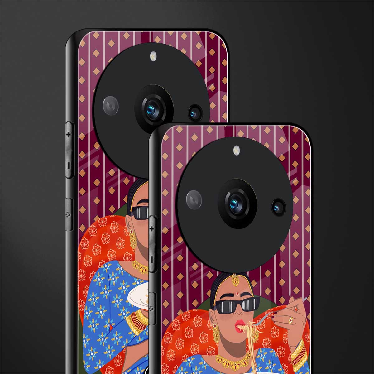 foodie queen back phone cover | glass case for realme 11 pro 5g