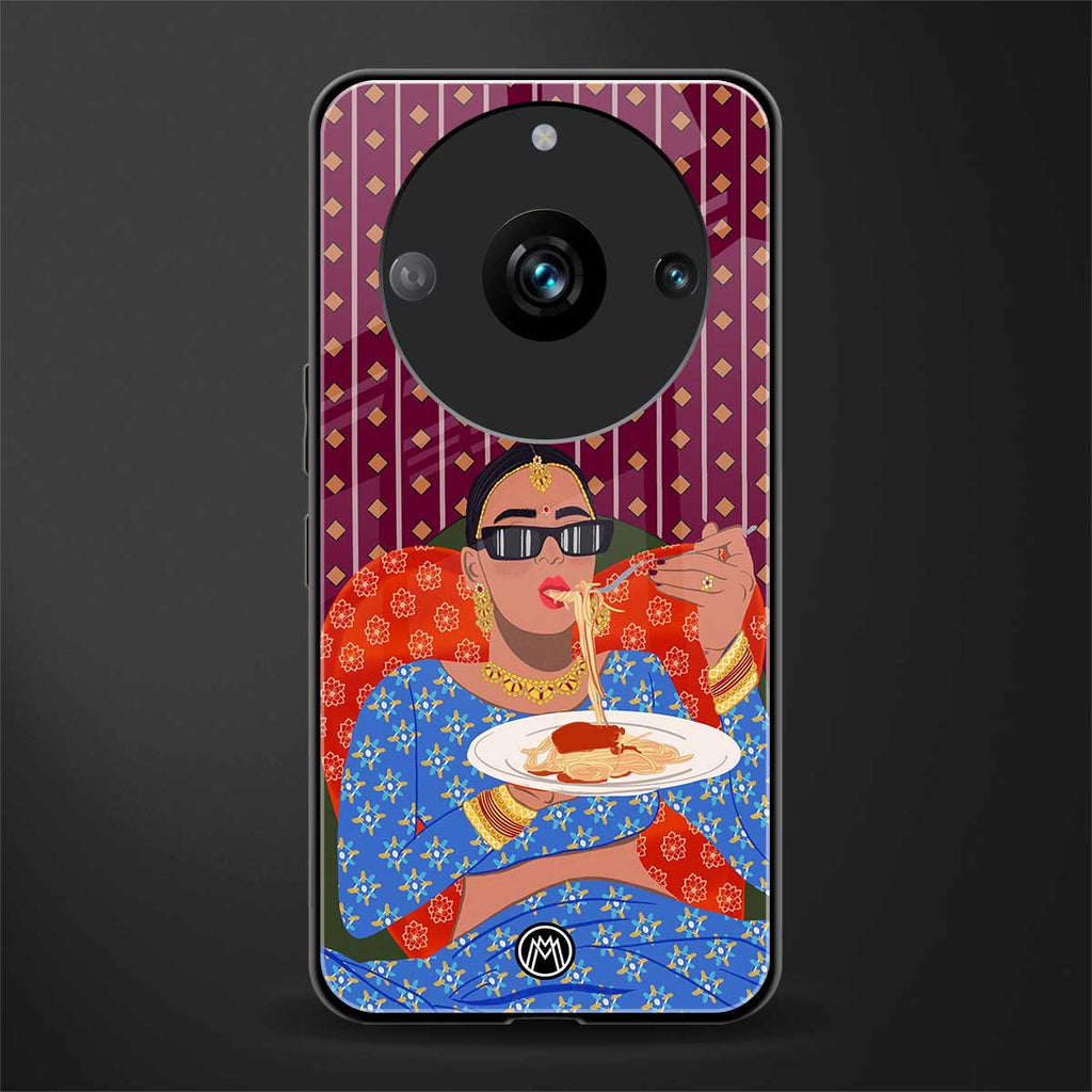 foodie queen back phone cover | glass case for realme 11 pro 5g