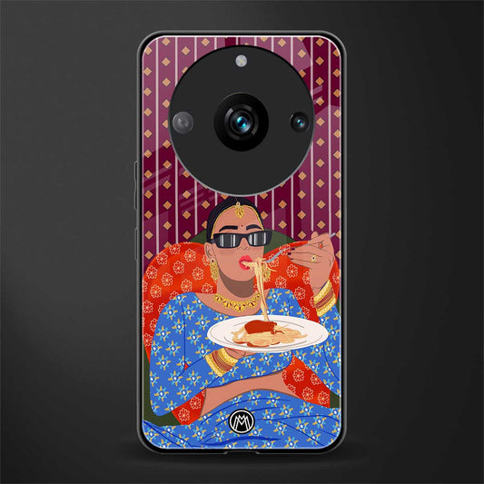 foodie queen back phone cover | glass case for realme 11 pro 5g