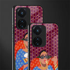 foodie queen back phone cover | glass case for vivo t1 44w 4g
