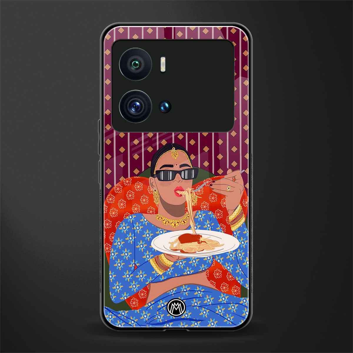 foodie queen back phone cover | glass case for iQOO 9 Pro