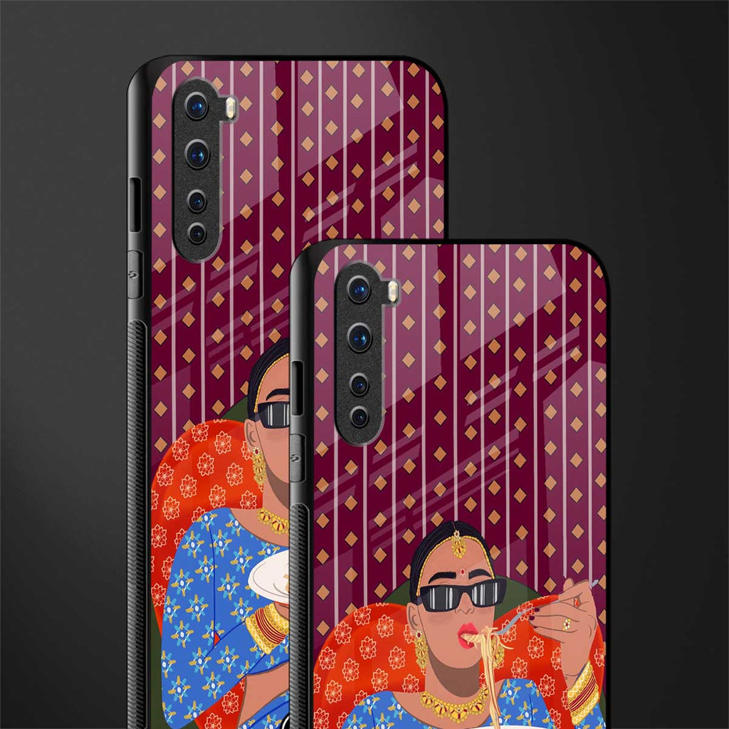 foodie queen glass case for oneplus nord ac2001 image-2