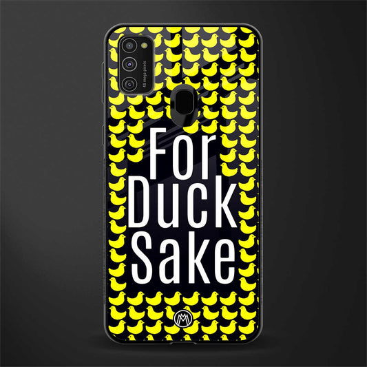 for duck sake glass case for samsung galaxy m21 image