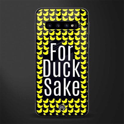for duck sake glass case for samsung galaxy s10 plus image