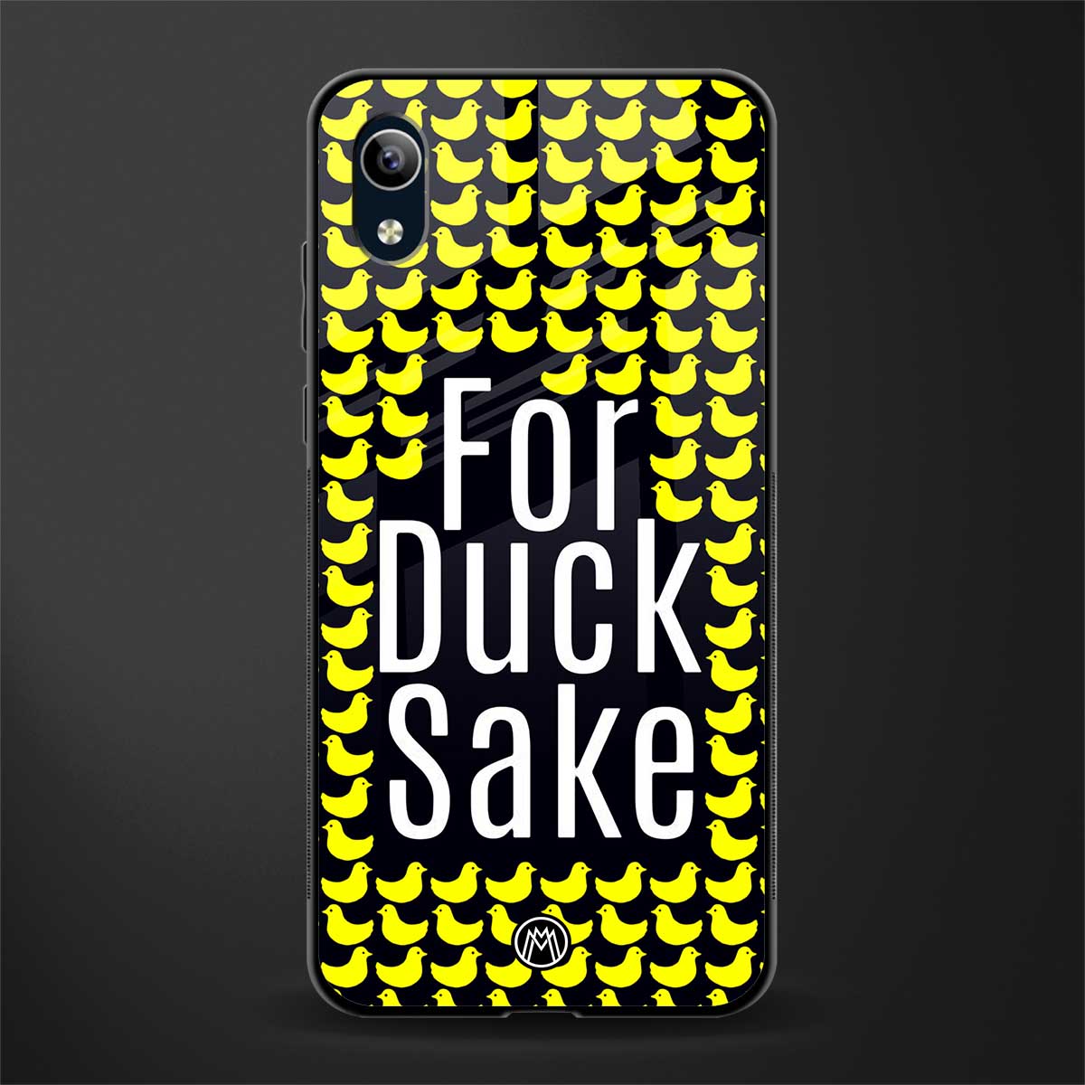 for duck sake glass case for vivo y1s without fingerprint image