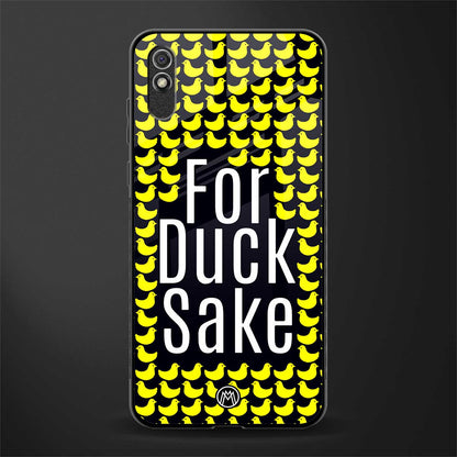 for duck sake glass case for redmi 9a image