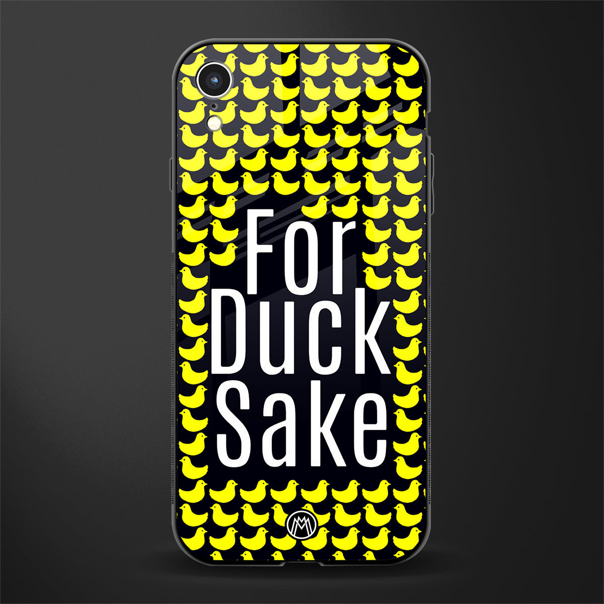 for duck sake glass case for iphone xr image
