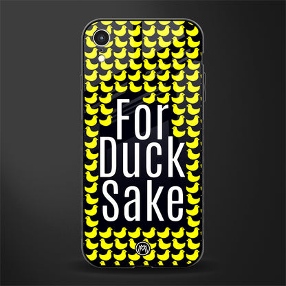 for duck sake glass case for iphone xr image