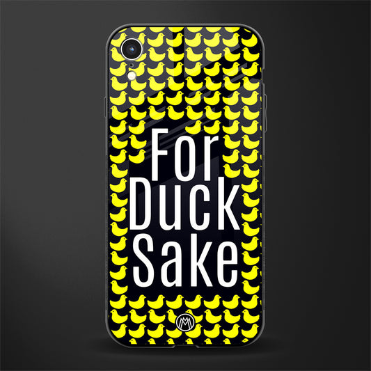 for duck sake glass case for iphone xr image