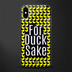 for duck sake glass case for iphone x image