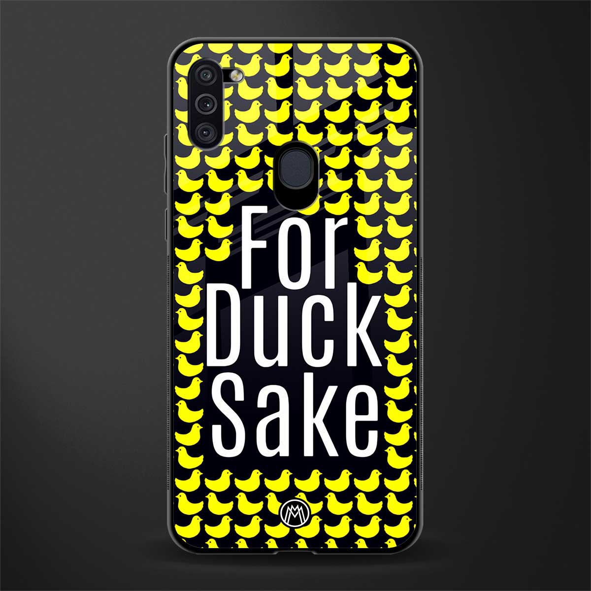 for duck sake glass case for samsung galaxy m11 image