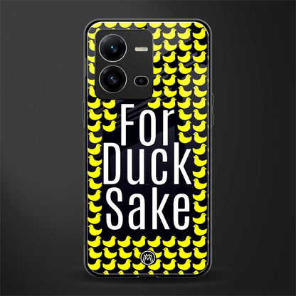 for duck sake back phone cover | glass case for vivo v25-5g