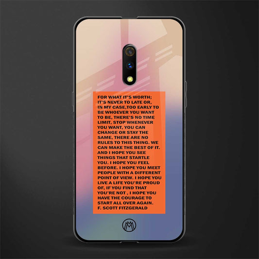 for what it's worth glass case for oppo k3 image