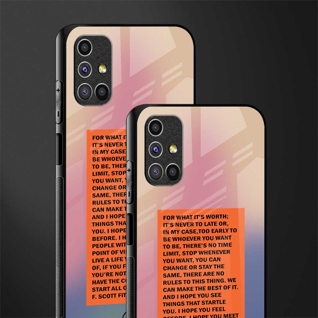 for what it's worth glass case for samsung galaxy m51 image-2