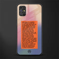for what it's worth glass case for samsung galaxy m31s image