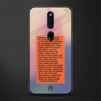 for what it's worth glass case for oppo f11 pro image