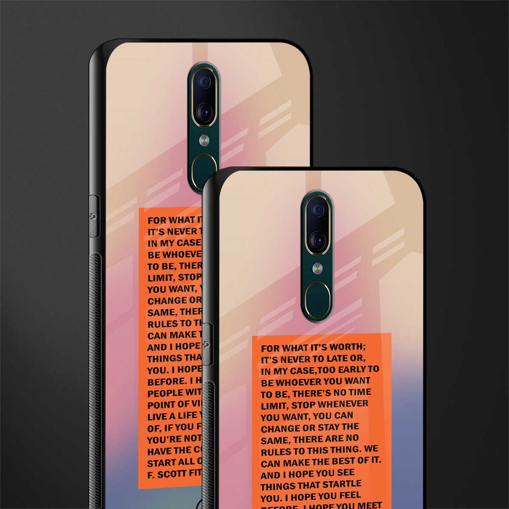 for what it's worth glass case for oppo f11 image-2
