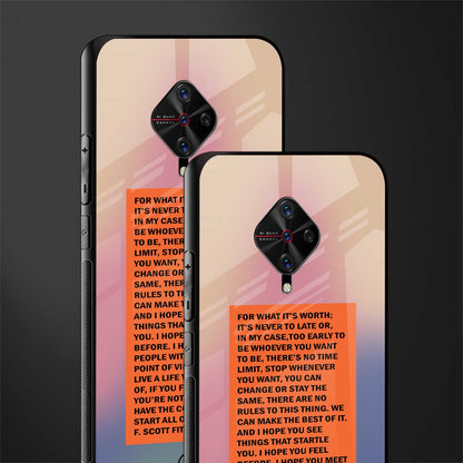 for what it's worth glass case for vivo s1 pro image-2